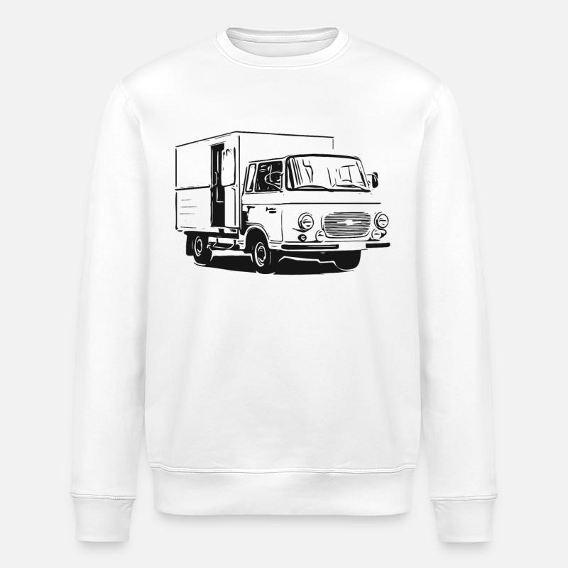 Barkas - Fourgon - Sweat bio ROLLER Stanley/Stella Unisexe - blanc