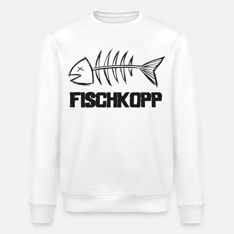 Fischkopp - Stanley/Stella Unisex Bio-Sweatshirt ROLLER - Weiß