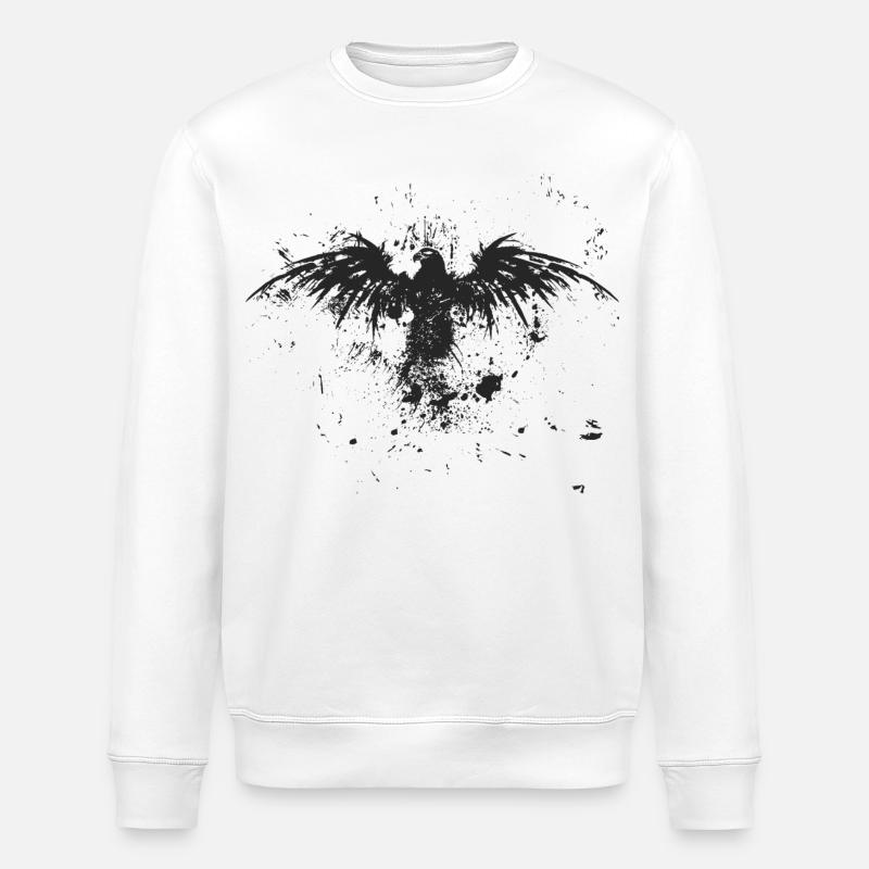 Eagle Grunge Look - Sweat bio ROLLER Stanley/Stella Unisexe - blanc