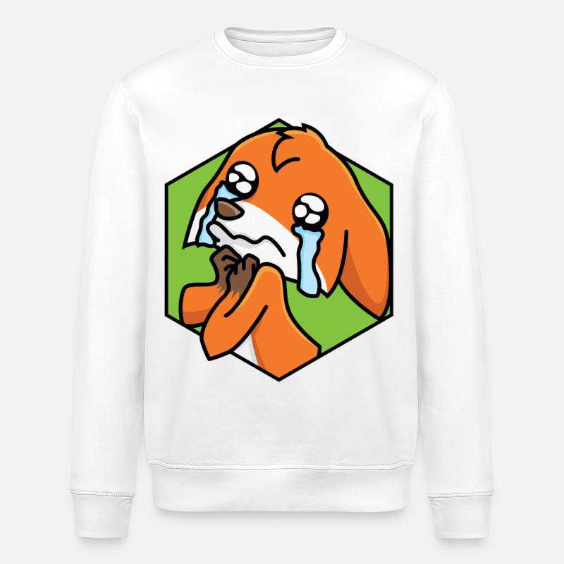 Sad little fox - Stanley/Stella ROLLER Unisex Organic Sweatshirt - white