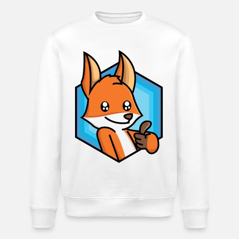Daumen Hoch Fuchs - Stanley/Stella Unisex Bio-Sweatshirt ROLLER - Weiß