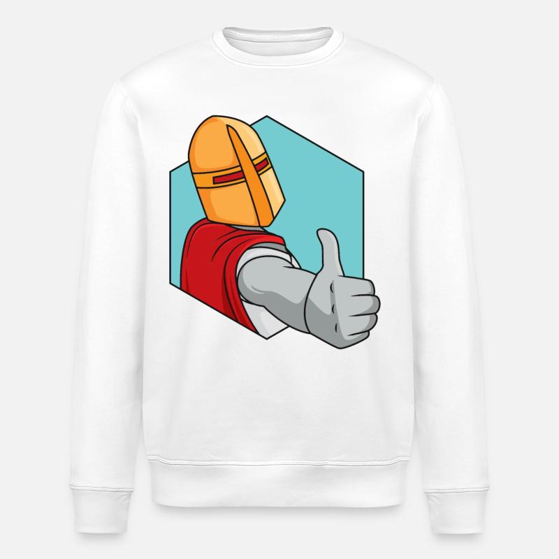 Ritter Daumen Hoch - Stanley/Stella Unisex Bio-Sweatshirt ROLLER - Weiß