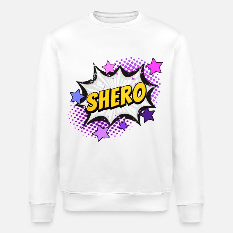 Shero - die Heldin - Stanley/Stella Unisex Bio-Sweatshirt ROLLER - Weiß