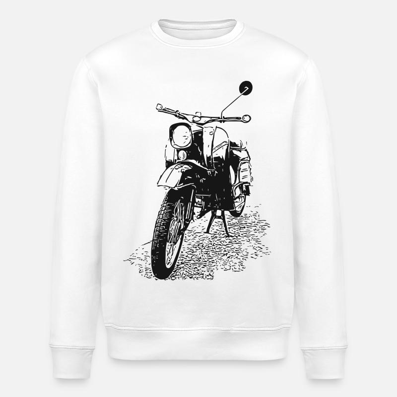 Simson - Schwalbe - Stanley/Stella Unisex Bio-Sweatshirt ROLLER - Weiß