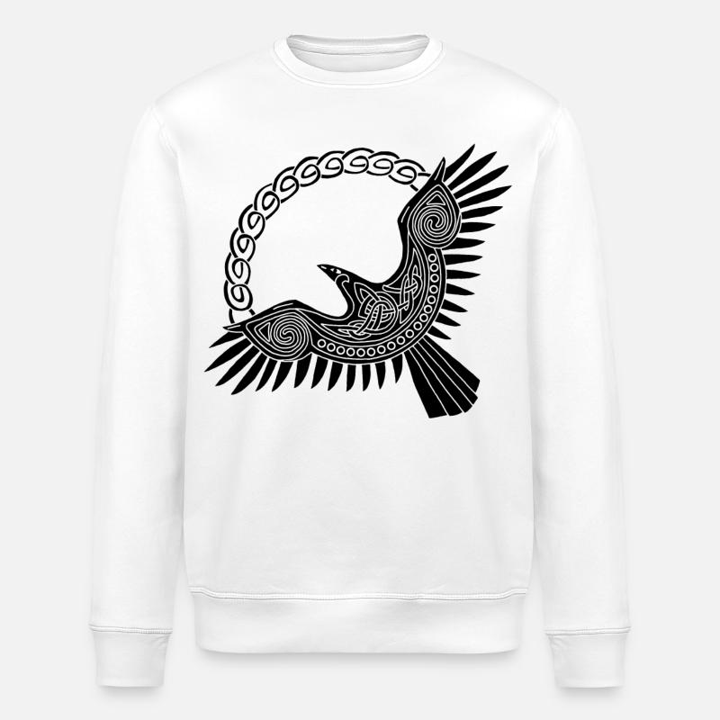 schwarzer wikingeradler - Stanley/Stella Unisex Bio-Sweatshirt ROLLER - Weiß