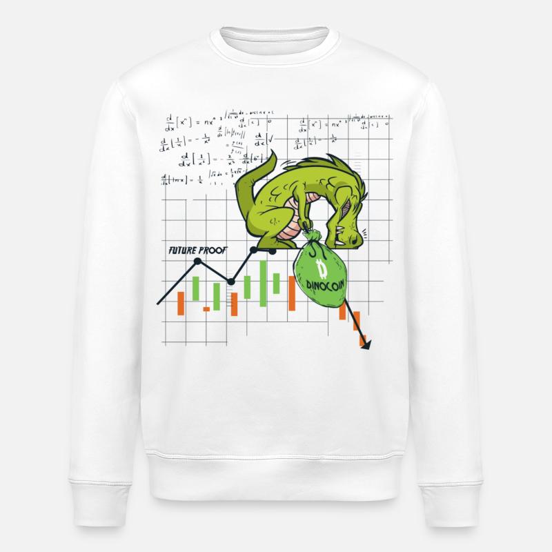 Dinocoin à l’épreuve du temps ? - Sweat bio ROLLER Stanley/Stella Unisexe - blanc