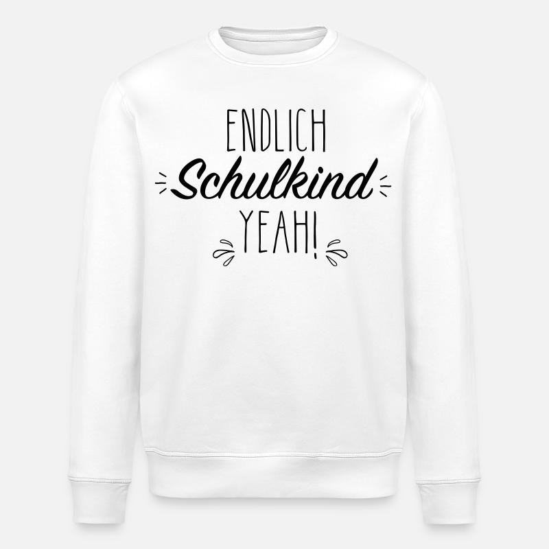 Endlich Schulkind yeah - Stanley/Stella Unisex Bio-Sweatshirt ROLLER - Weiß