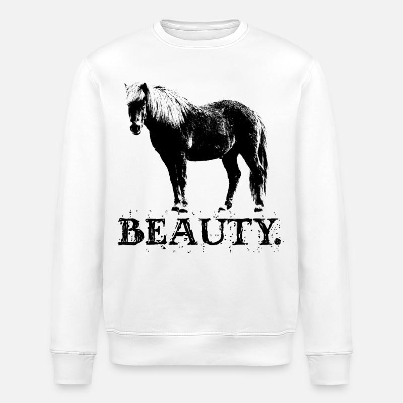 Pferdefan Pferde Spruch Islandpferde Isländer - Stanley/Stella Unisex Bio-Sweatshirt ROLLER - Weiß