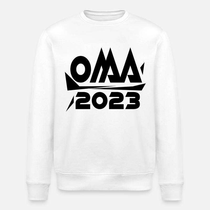 Großmutter 2023 - Oma Geschenk - Stanley/Stella Unisex Bio-Sweatshirt ROLLER - Weiß