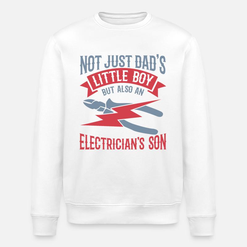 Sohn eines Elektrikers - Stanley/Stella Unisex Bio-Sweatshirt ROLLER - Weiß