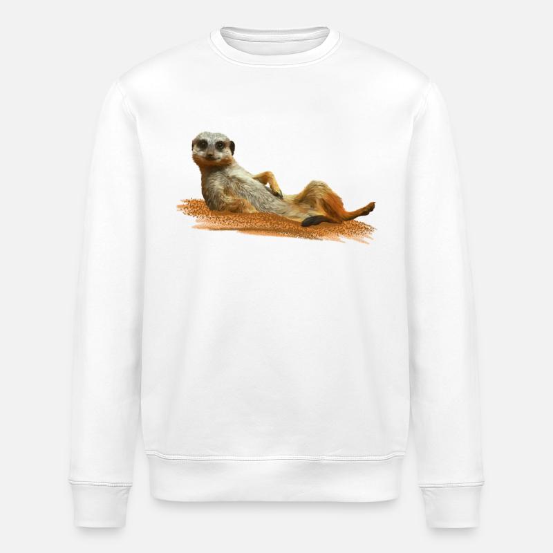 Erdmännchen - Stanley/Stella Unisex Bio-Sweatshirt ROLLER - Weiß