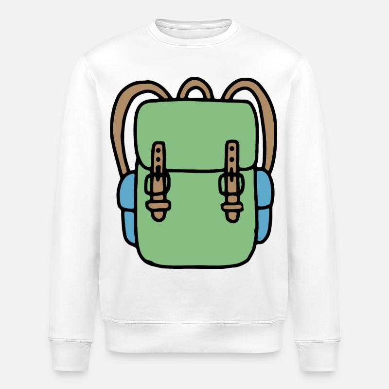 Backpack in green - Stanley/Stella ROLLER Unisex Organic Sweatshirt - white