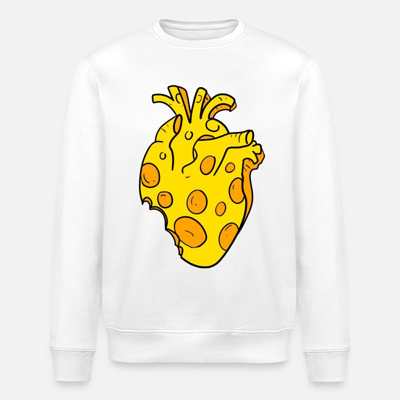 Cœur de fromage - Sweat bio ROLLER Stanley/Stella Unisexe - blanc