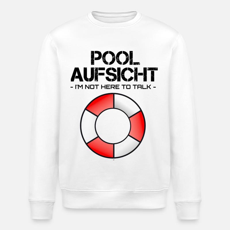 Pool Aufsicht mit Rettungsring - Stanley/Stella Unisex Bio-Sweatshirt ROLLER - Weiß