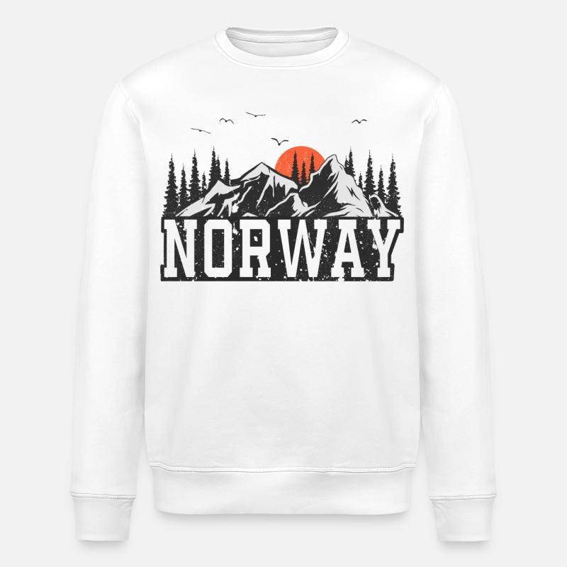 Norway - Stanley/Stella ROLLER Unisex Organic Sweatshirt - white