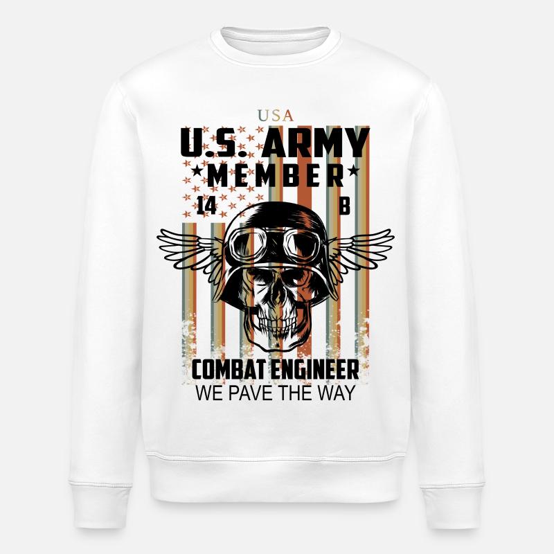US Army Kampf Techniker - Stanley/Stella Unisex Bio-Sweatshirt ROLLER - Weiß