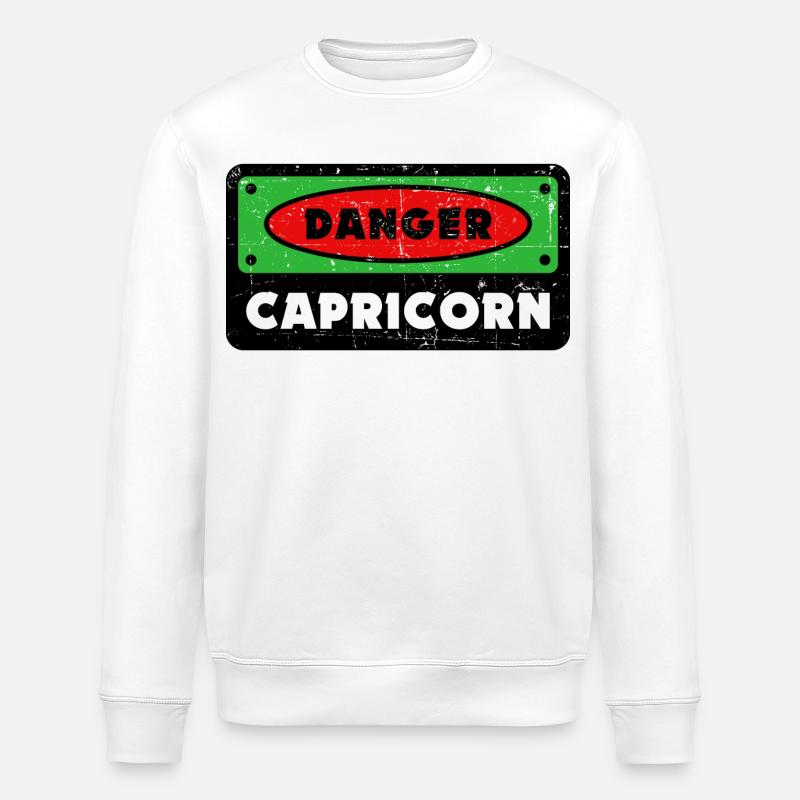 Cool Tierkreiszeichen Steinbock Statement Horoskop - Stanley/Stella Unisex Bio-Sweatshirt ROLLER - Weiß
