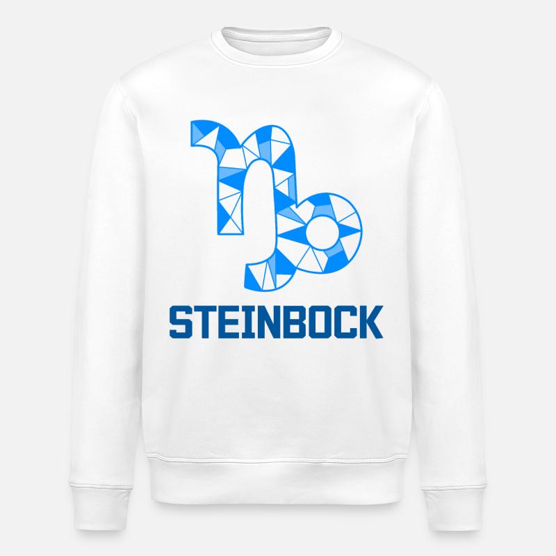 Steinbock Sternbild Tierkreiszeichen Esoterik - Stanley/Stella Unisex Bio-Sweatshirt ROLLER - Weiß