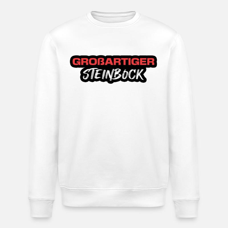 Tierkreis Horoskop Steinbock Statement Astrologie - Stanley/Stella Unisex Bio-Sweatshirt ROLLER - Weiß