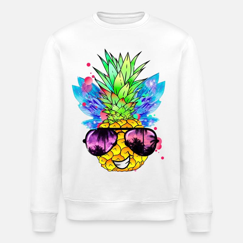 Art de l’ananas - Sweat bio ROLLER Stanley/Stella Unisexe - blanc