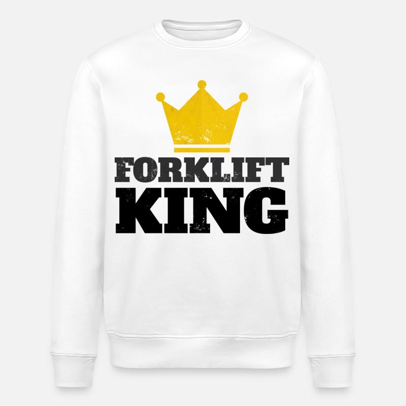 Chariot élévateur King - Sweat bio ROLLER Stanley/Stella Unisexe - blanc