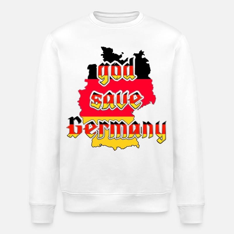 God protect Germany - Stanley/Stella ROLLER Unisex Organic Sweatshirt - white