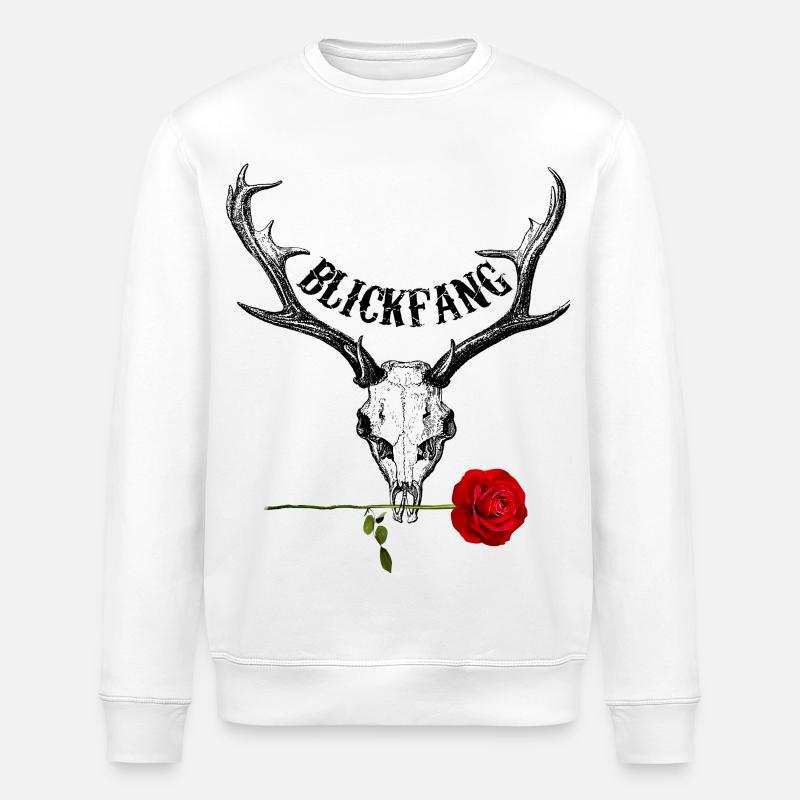 BLICKFANG Wild Rose hell - Stanley/Stella Unisex Bio-Sweatshirt ROLLER - Weiß