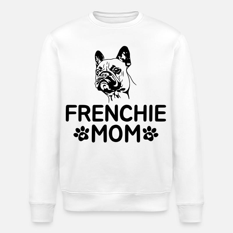 Frenchie Mom - Stanley/Stella ROLLER Unisex Organic Sweatshirt - white