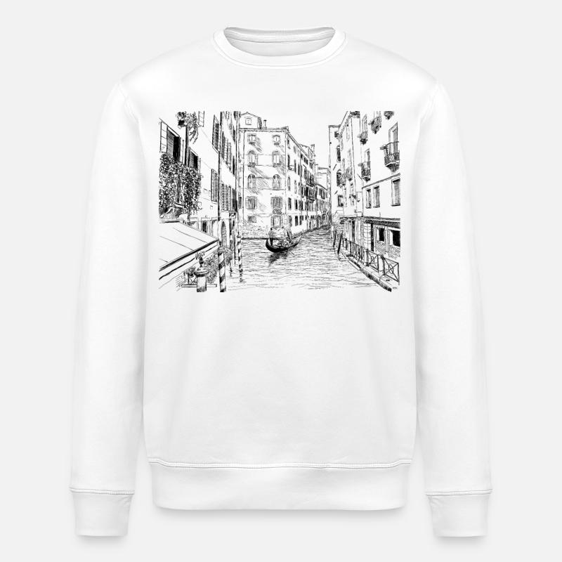 Venedig - Stanley/Stella Unisex Bio-Sweatshirt ROLLER - Weiß