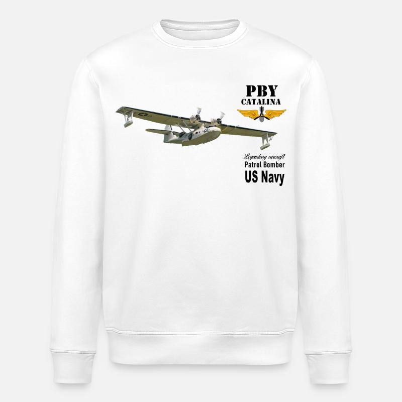 PBY Catalina - Stanley/Stella Unisex Bio-Sweatshirt ROLLER - Weiß