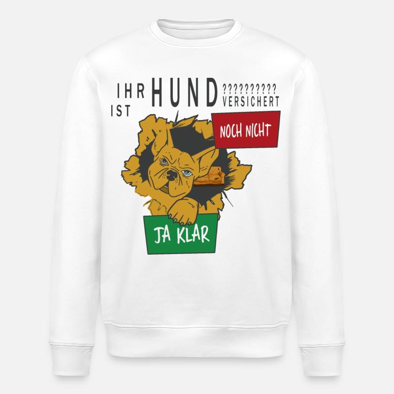 Hunde Versicherung - Stanley/Stella Unisex Bio-Sweatshirt ROLLER - Weiß