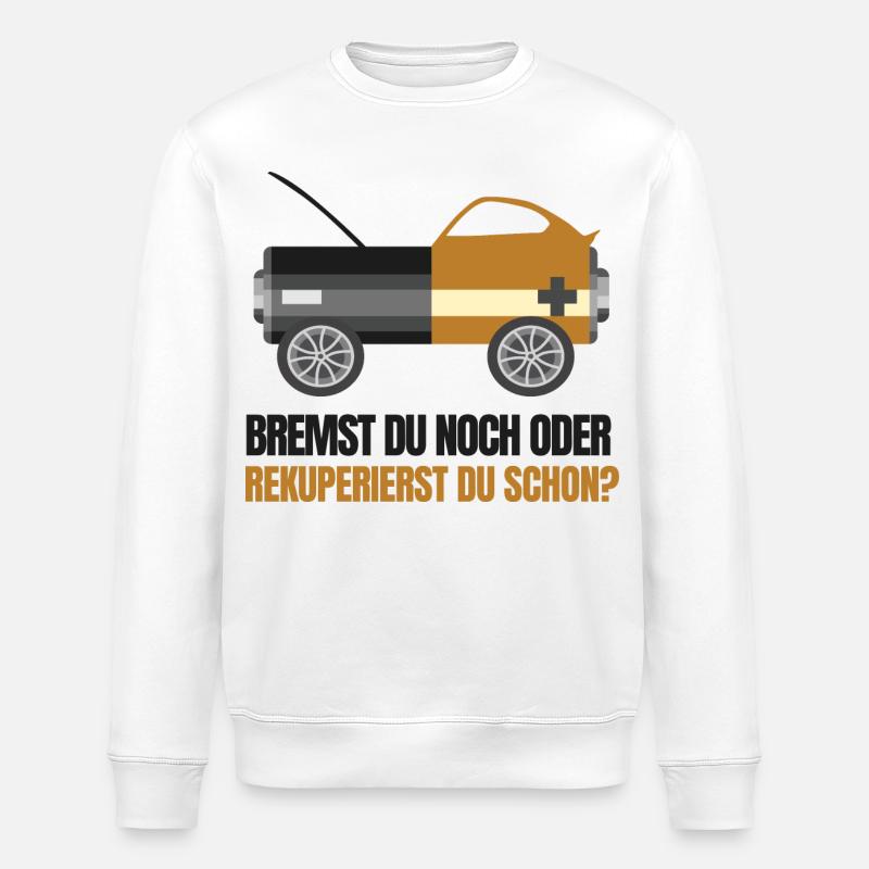 E-Autofahrer - Stanley/Stella Unisex Bio-Sweatshirt ROLLER - Weiß
