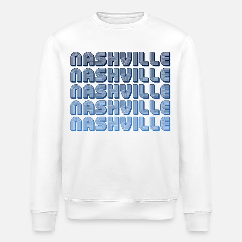 Nashville Retro Gradient - Stanley/Stella Unisex Bio-Sweatshirt ROLLER - Weiß