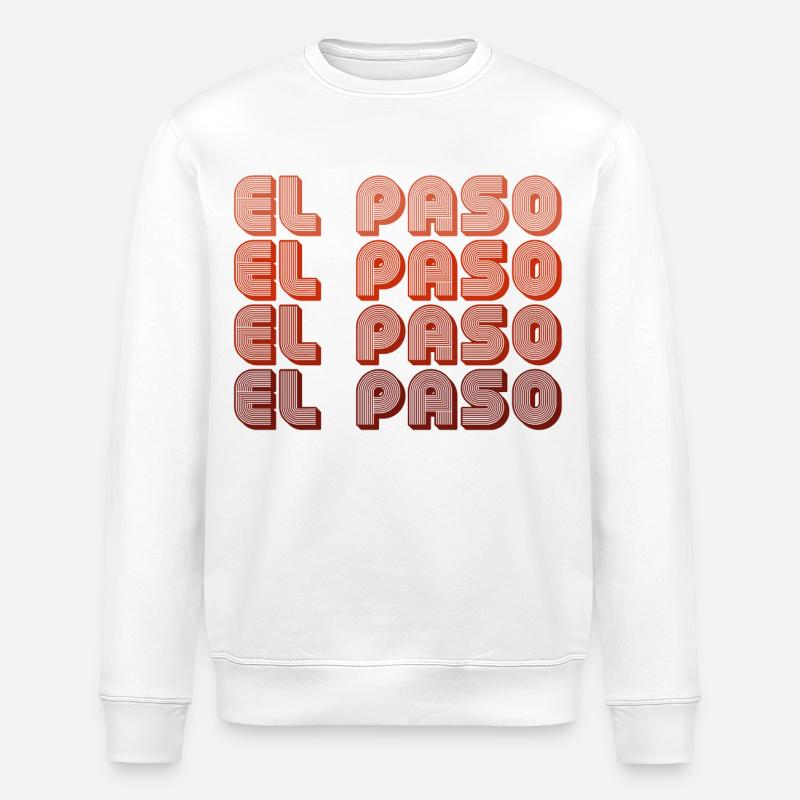 Motif rétro El Paso Gradient - Sweat bio ROLLER Stanley/Stella Unisexe - blanc