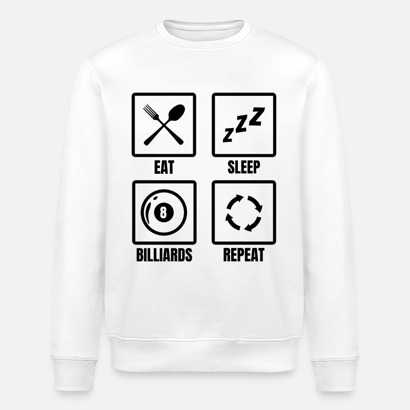 Pool Billard Spieler - Stanley/Stella Unisex Bio-Sweatshirt ROLLER - Weiß