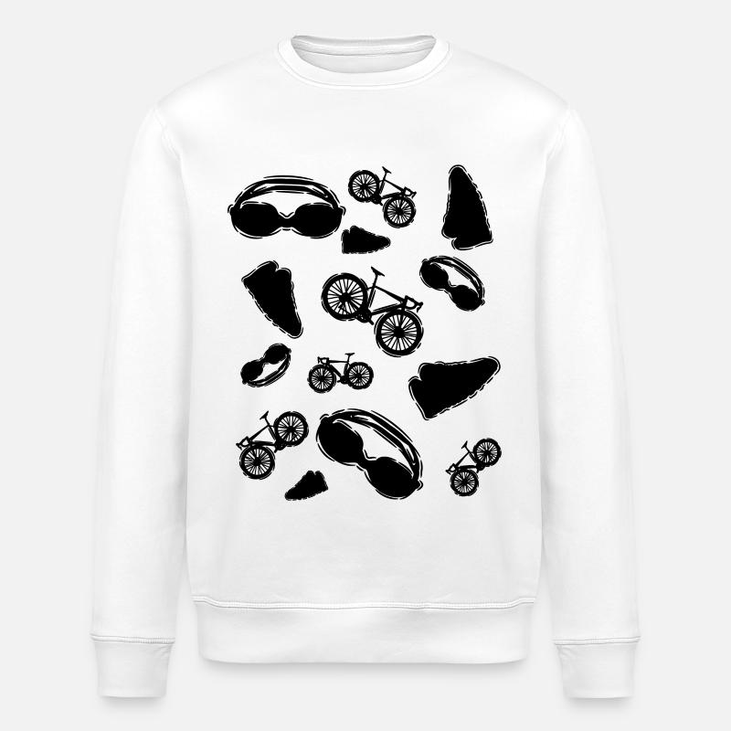 Triathlon Symbole - Stanley/Stella Unisex Bio-Sweatshirt ROLLER - Weiß