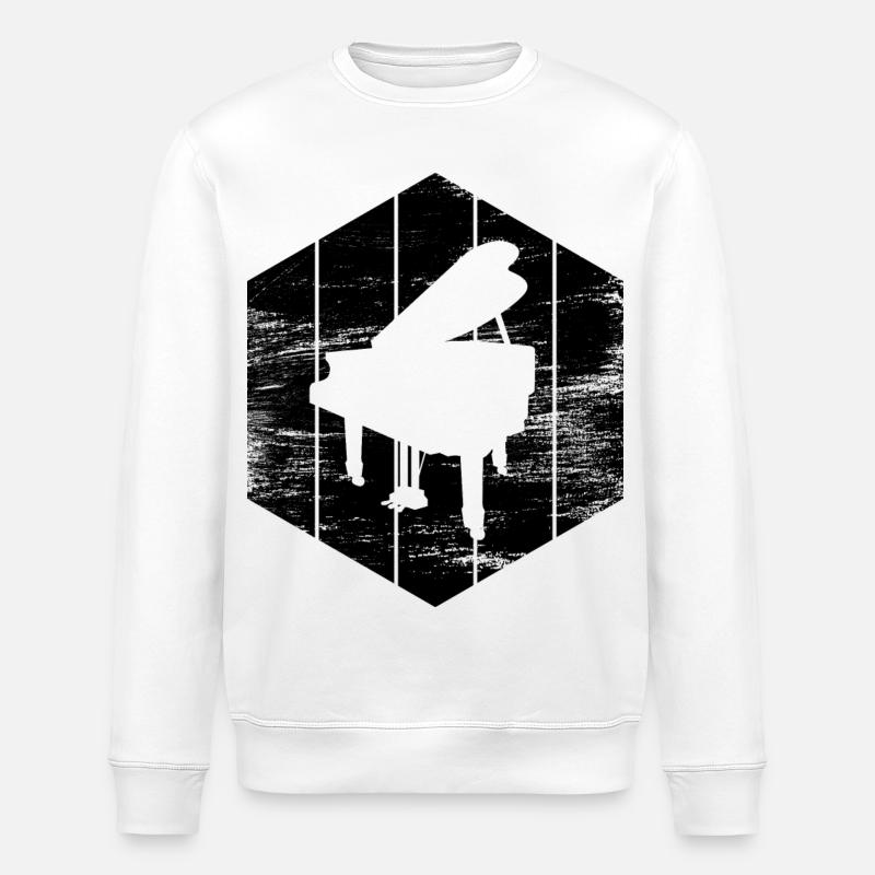 Klavierspieler - Stanley/Stella Unisex Bio-Sweatshirt ROLLER - Weiß