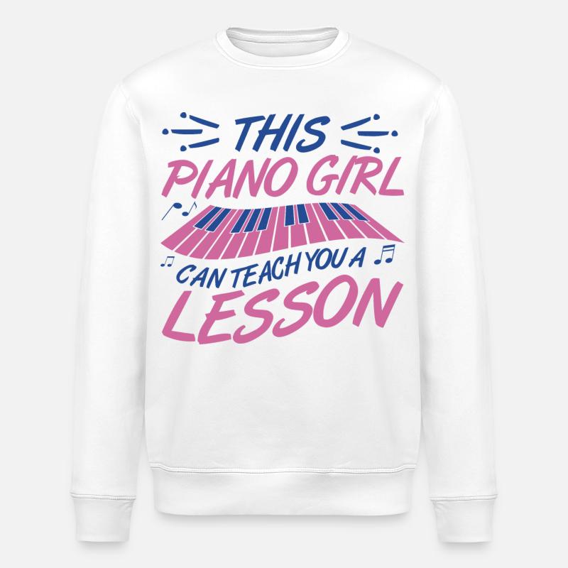 Klaviermädchen - Stanley/Stella Unisex Bio-Sweatshirt ROLLER - Weiß