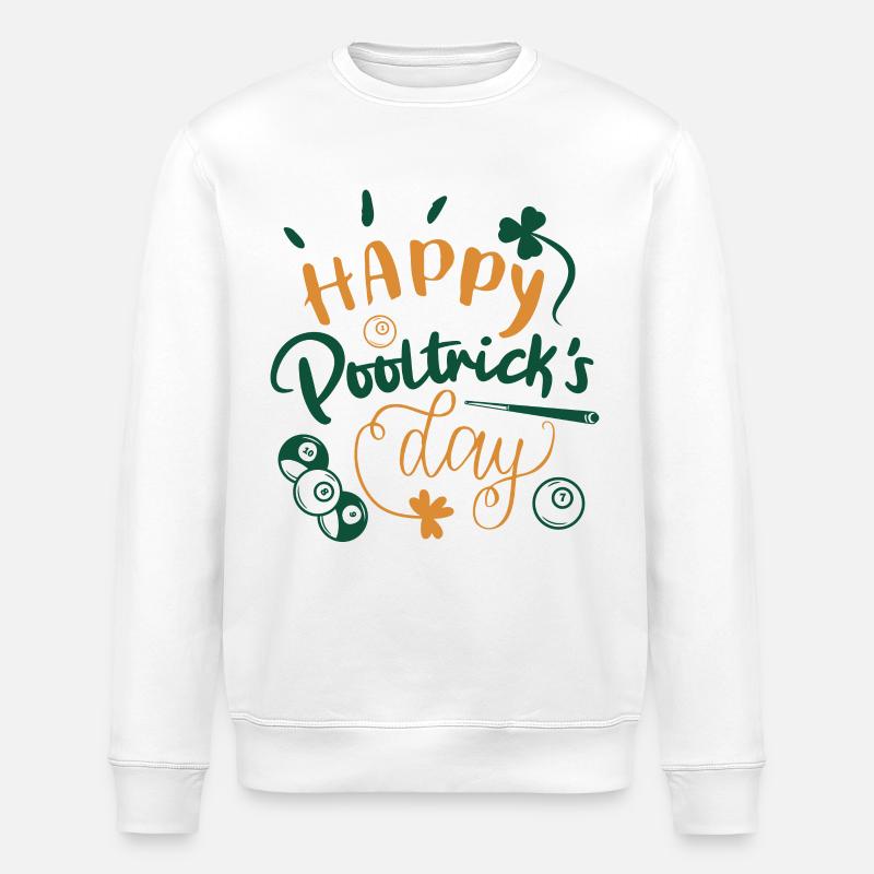St. Patrick's Billiards - Stanley/Stella ROLLER Unisex Organic Sweatshirt - white
