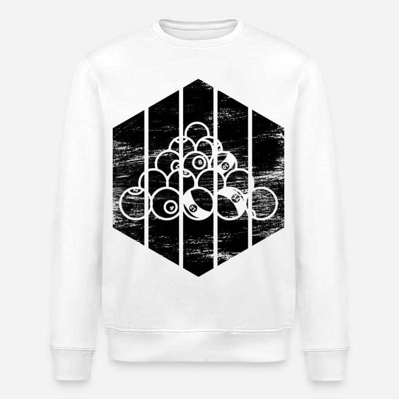Billard cool - Sweat bio ROLLER Stanley/Stella Unisexe - blanc