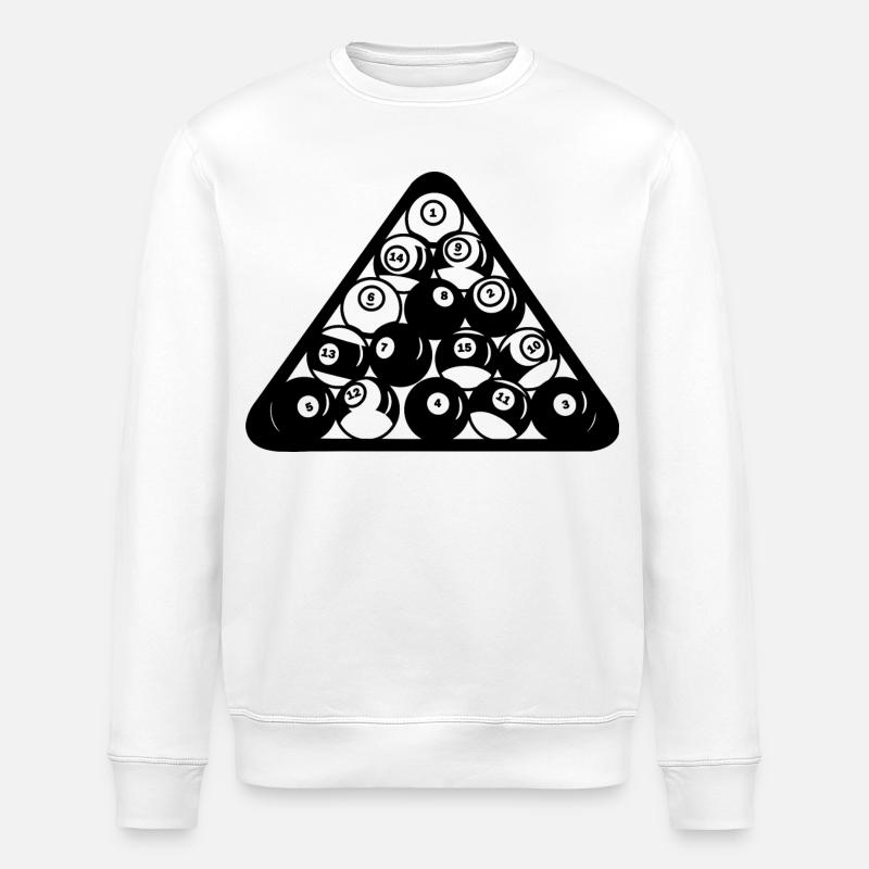 Billiard Triangle - Stanley/Stella ROLLER Unisex Organic Sweatshirt - white