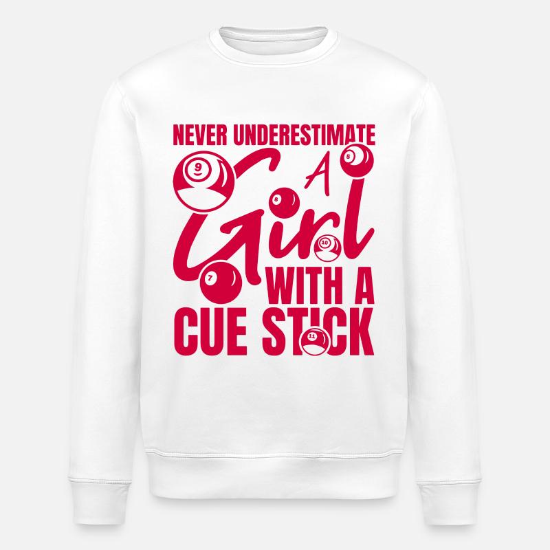 Billard Mädchen - Stanley/Stella Unisex Bio-Sweatshirt ROLLER - Weiß