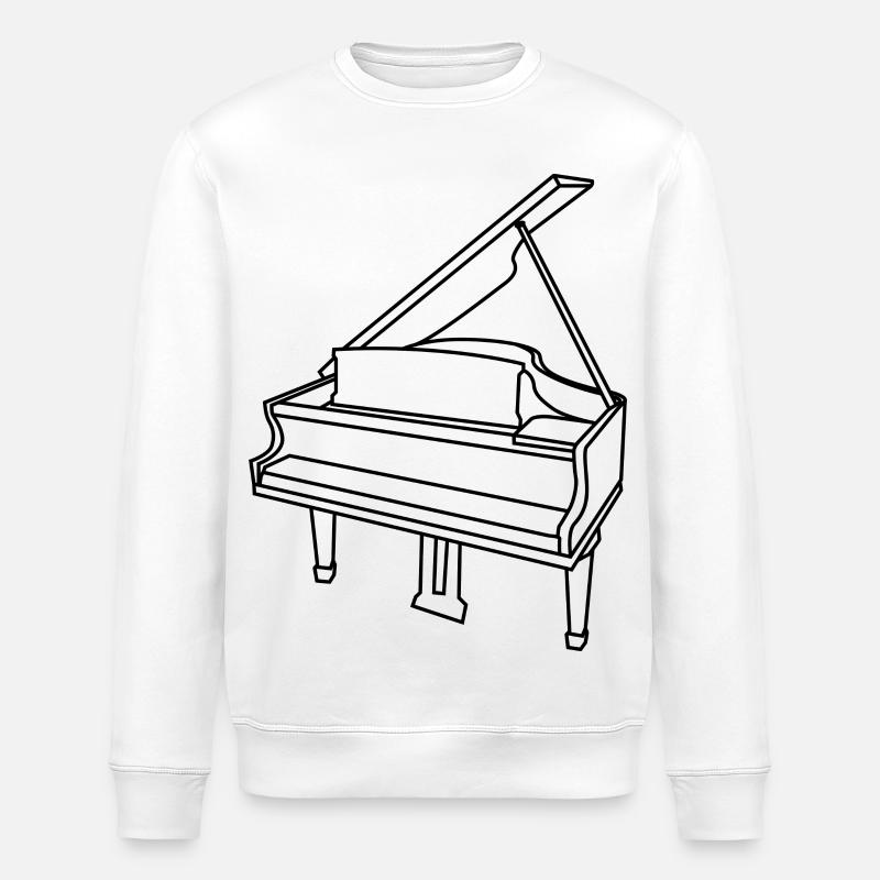 piano - Sweat bio ROLLER Stanley/Stella Unisexe - blanc