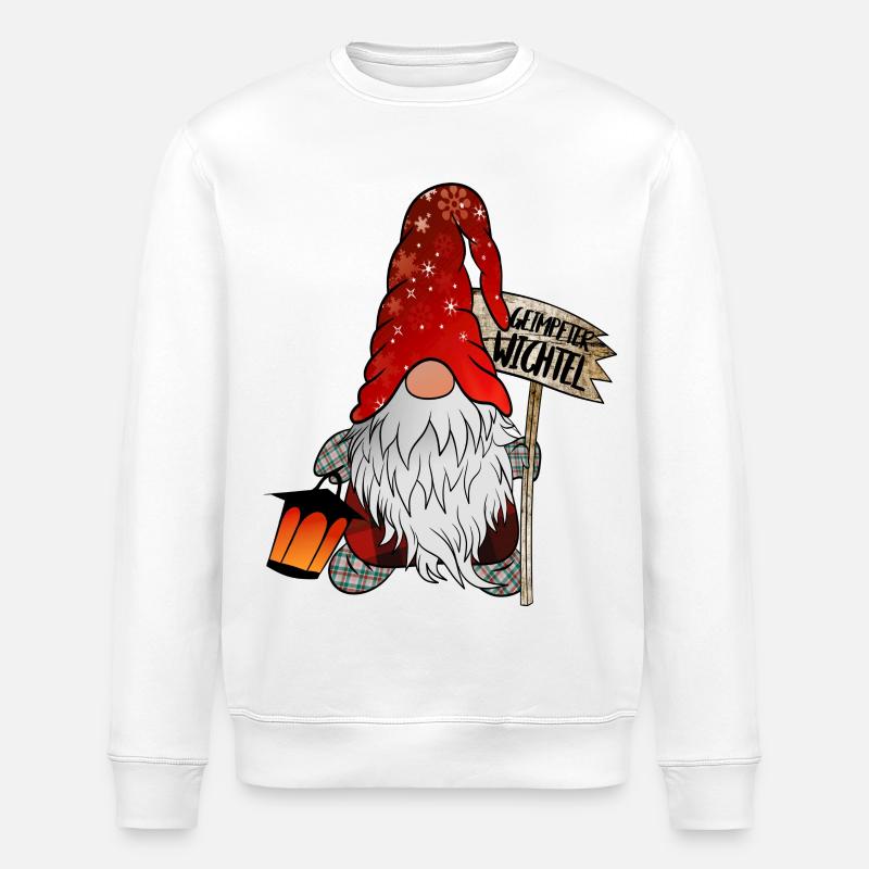 Geimpfter Wichtel - Stanley/Stella Unisex Bio-Sweatshirt ROLLER - Weiß