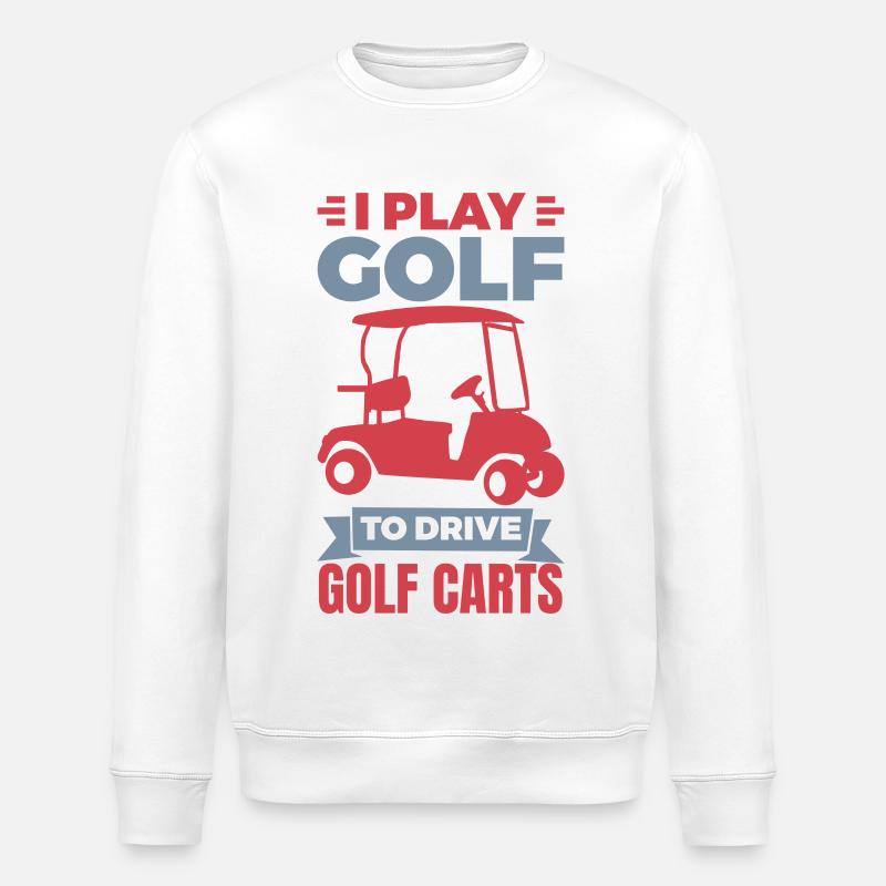 Golf Cart Witz - Stanley/Stella Unisex Bio-Sweatshirt ROLLER - Weiß