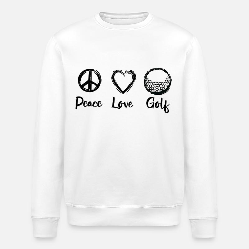 Golf Liebe - Stanley/Stella Unisex Bio-Sweatshirt ROLLER - Weiß