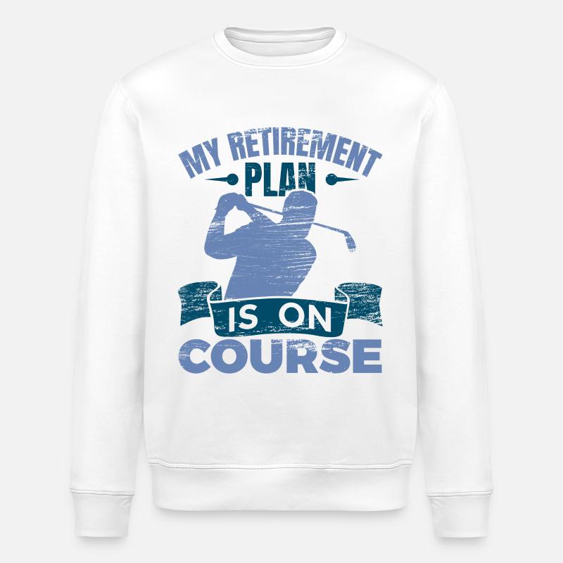 Golfer Pensionierung - Stanley/Stella Unisex Bio-Sweatshirt ROLLER - Weiß