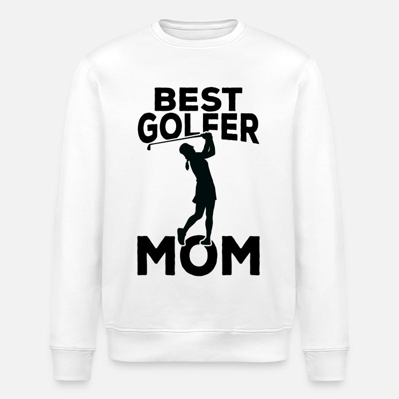 Beste Golfer Mama - Stanley/Stella Unisex Bio-Sweatshirt ROLLER - Weiß