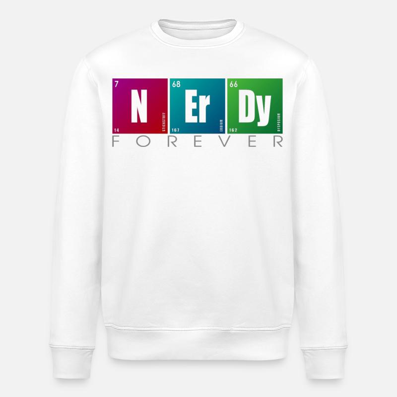 NERDY forever - NERDY Elements - Stanley/Stella ROLLER Unisex Organic Sweatshirt - white