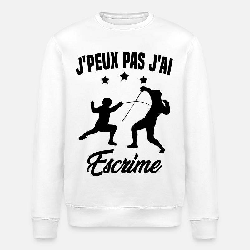 Je Peux Pas J'ai Escrime - Sweat bio ROLLER Stanley/Stella Unisexe - blanc